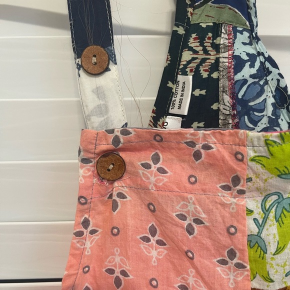 Kathmandu Imports Colorful Bohemian Patchwork Harem Jumpsuit Size OS NWT - Picture 7 of 13